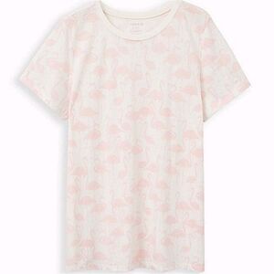 Torrid Vintage Tee-triblend jersey white flamingo size 4X